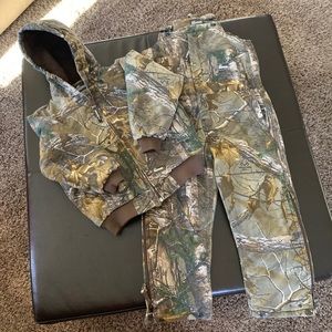 Boys Berne insulated camo Coat and Coveralls